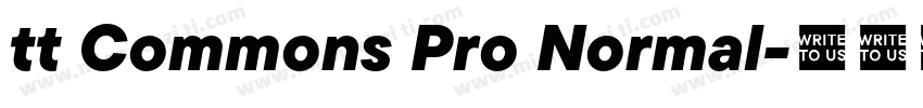 tt Commons Pro Normal字体转换